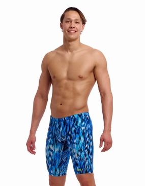 Wing Streak Swim Training Jammer - Blue funky trunks swim shorts, mens funky trunks swimwear
