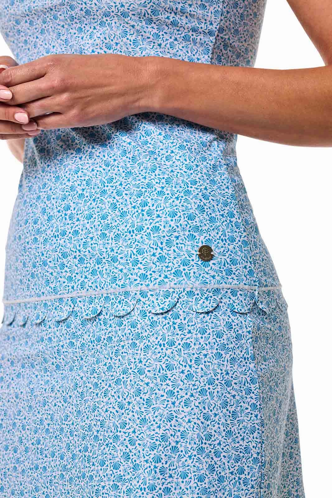 Women's Acropora Scallop Swim Tank | Malibu Blue Shell We