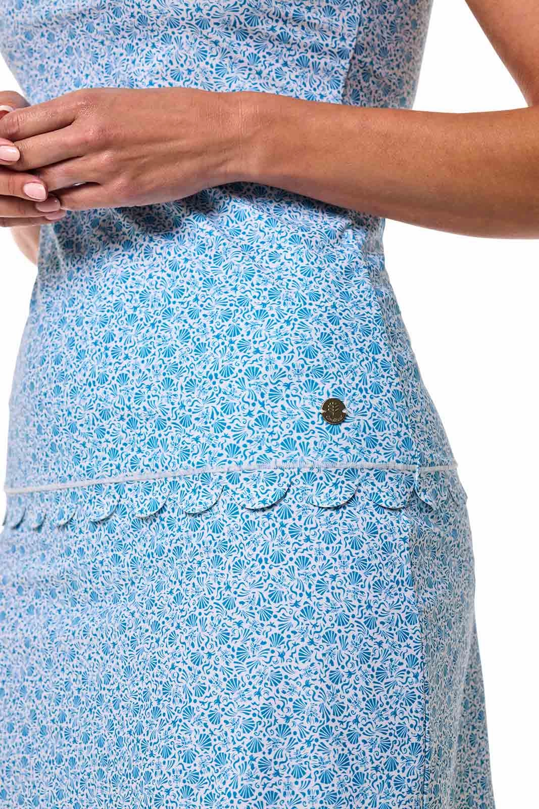 Women's Acropora Scallop Swim Tank | Malibu Blue Shell We