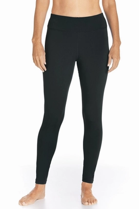 Women's Deep Water Swim Tights  | Black adjustable swimsuits for women, breathable swimwear for ladies