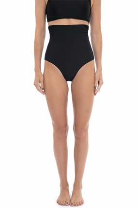 Women's Golden Isles Ultra High Rise Swim Bottom | Black womens athletic swimwear, performance swimwear for women