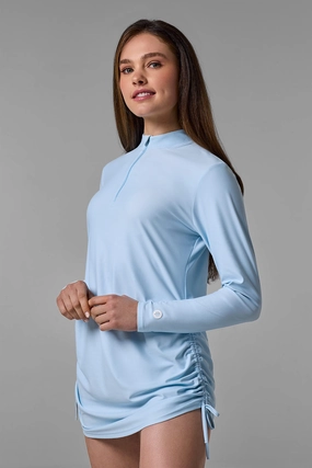 Women's Key Biscayne Ruche Swim Top | Skyride womens athletic swimwear, performance swimwear for women