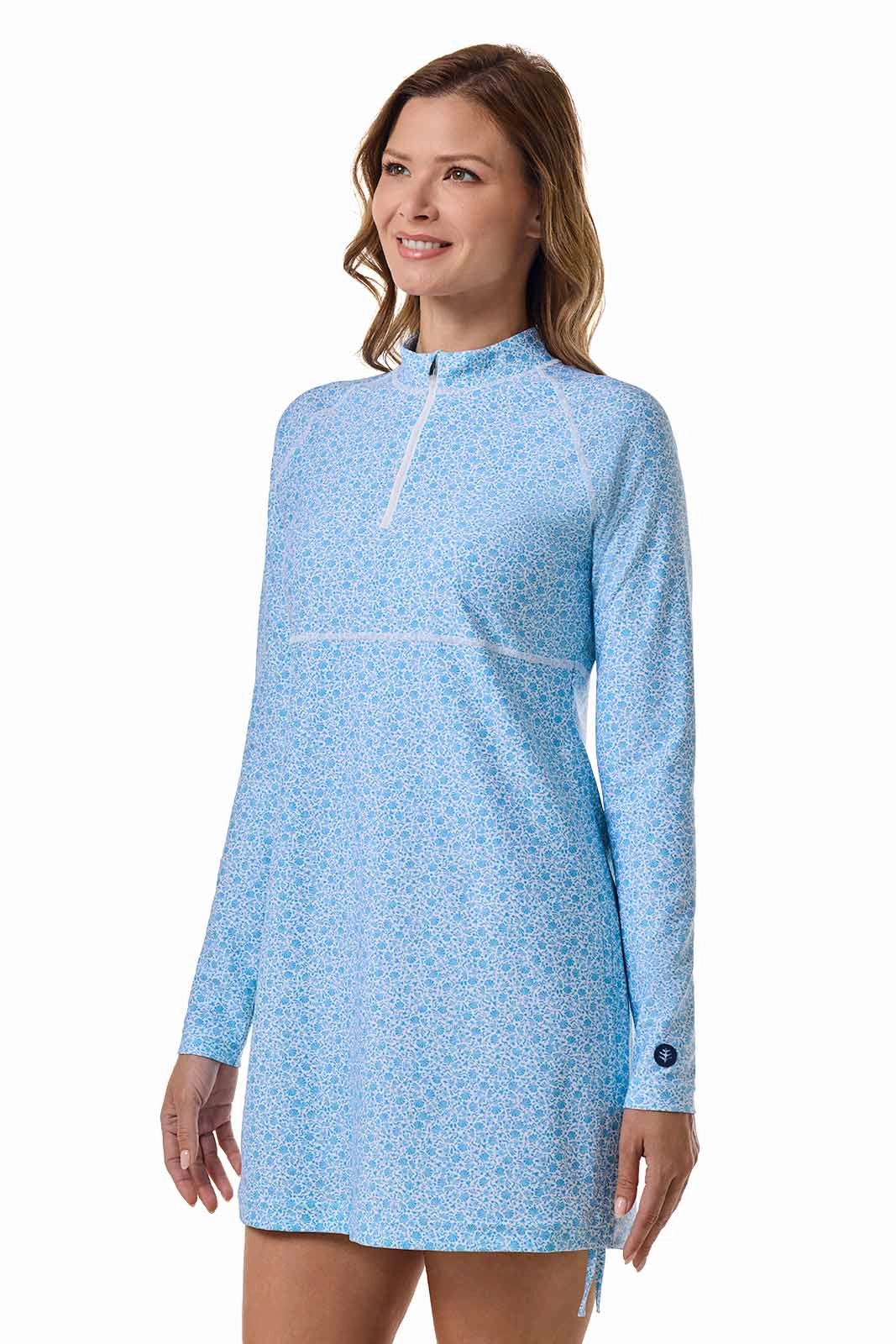 Women's Lawai Ruche Swim Shirt | Malibu Blue Shell We