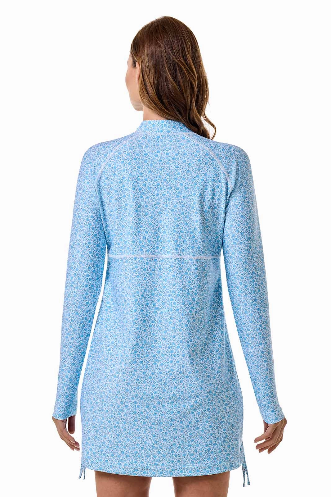 Women's Lawai Ruche Swim Shirt | Malibu Blue Shell We