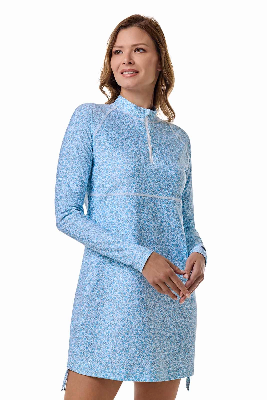 Women's Lawai Ruche Swim Shirt | Malibu Blue Shell We
