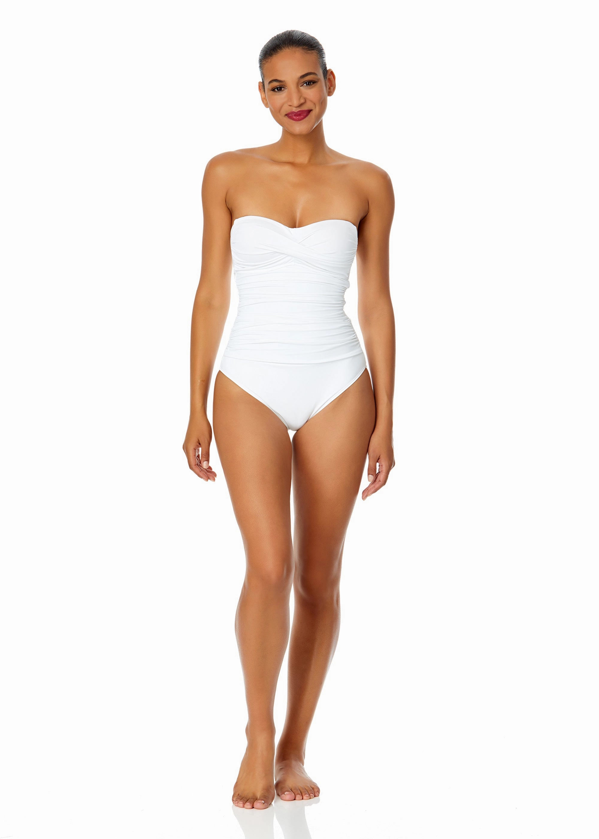 Women's Live in Color Twist Front Shirred One Piece