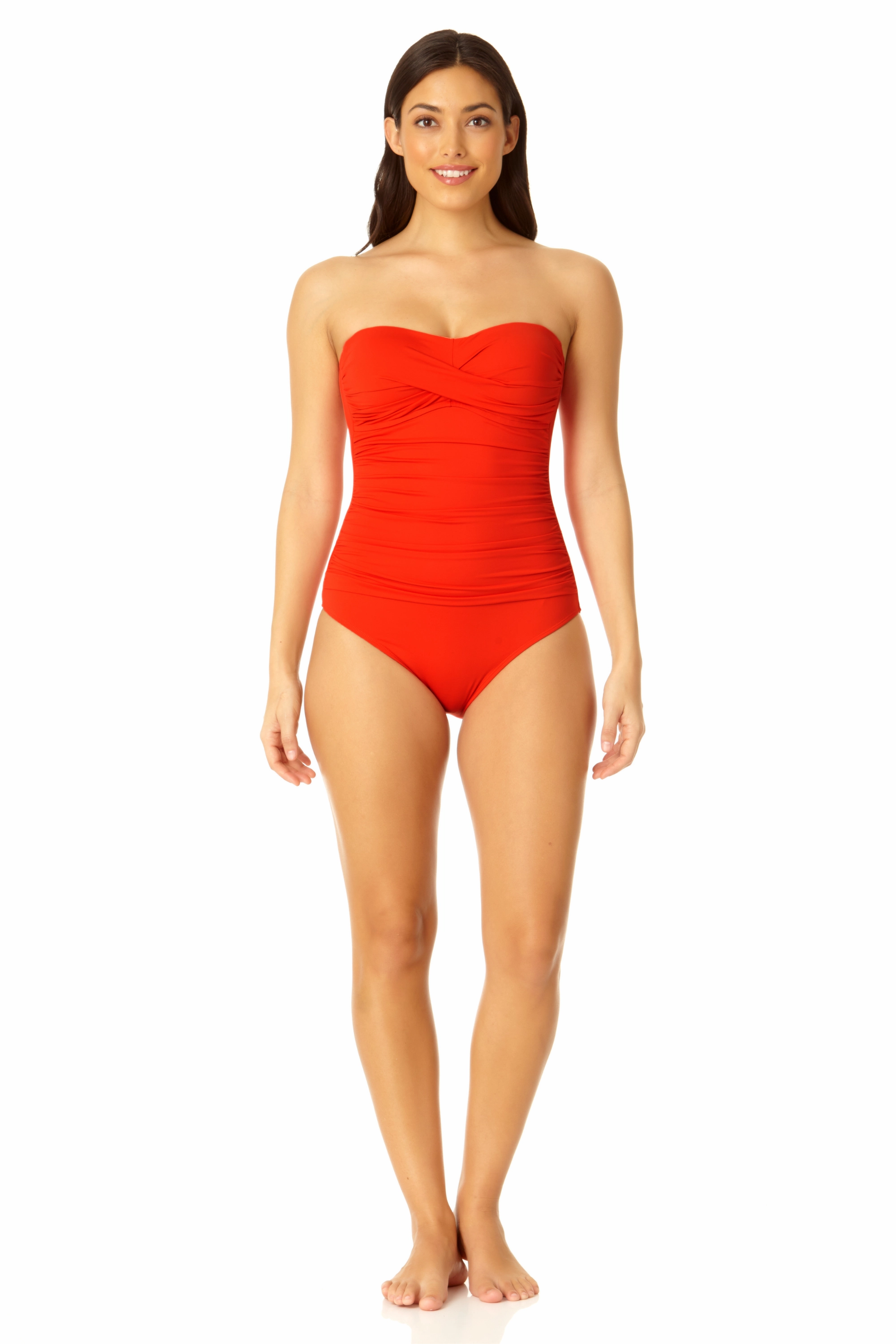 Women's Live in Color Twist Front Shirred One Piece