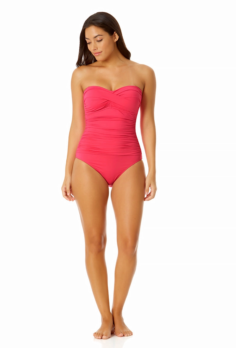 Women's Live in Color Twist Front Shirred One Piece