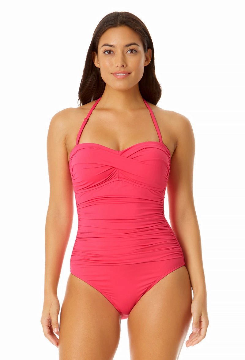 Women's Live in Color Twist Front Shirred One Piece