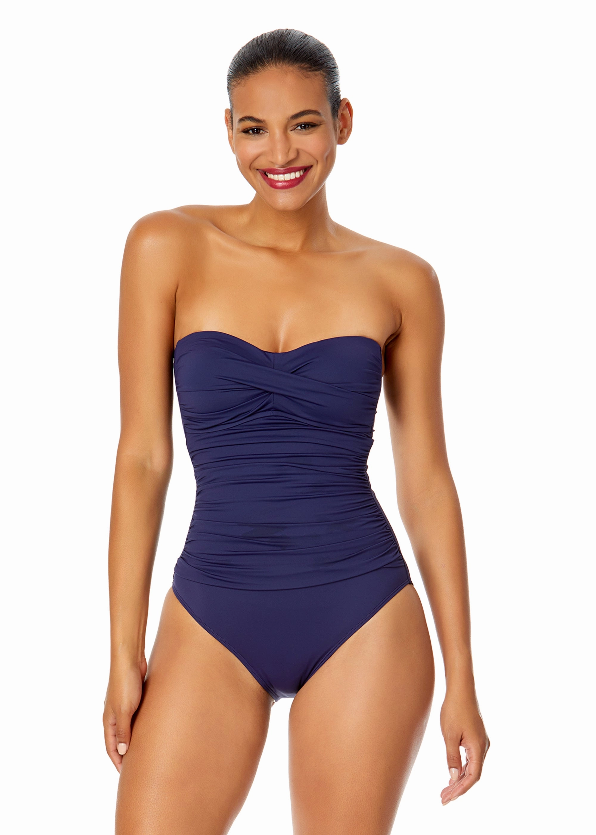 Women's Live in Color Twist Front Shirred One Piece