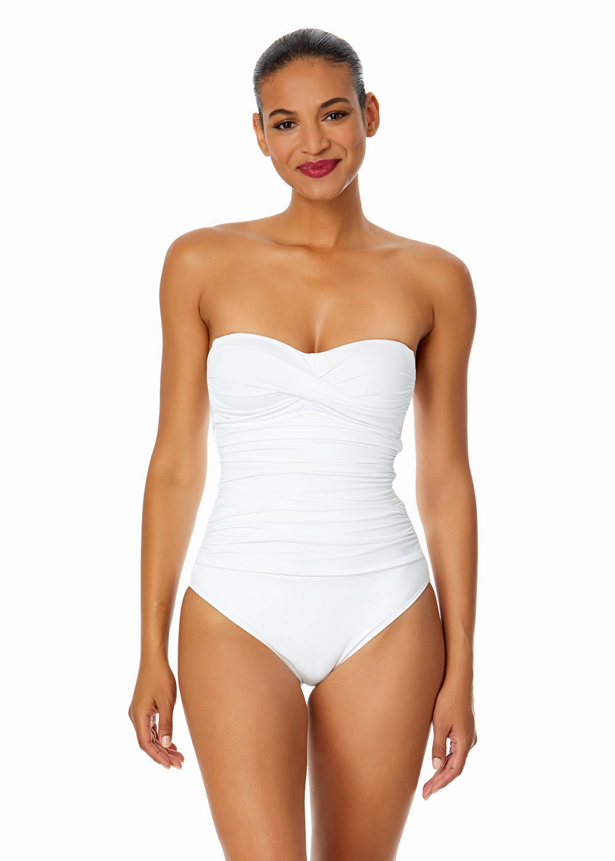 Women's Live in Color Twist Front Shirred One Piece