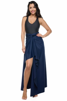 Women's MIA Multi Wrap | Navy womens athletic swimwear, performance swimwear for women