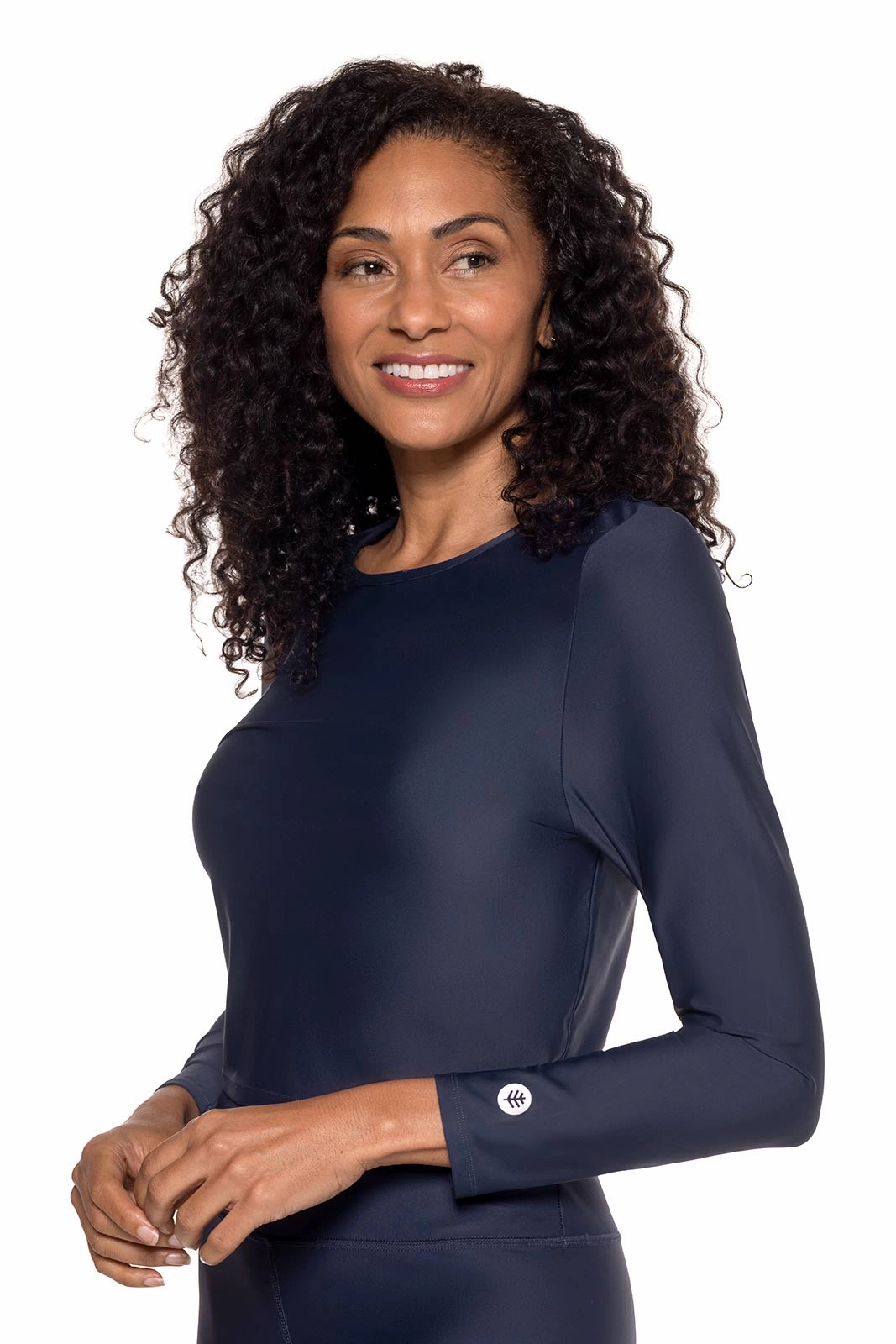 Women's Ocean Drive Cropped Rash Guard | Navy