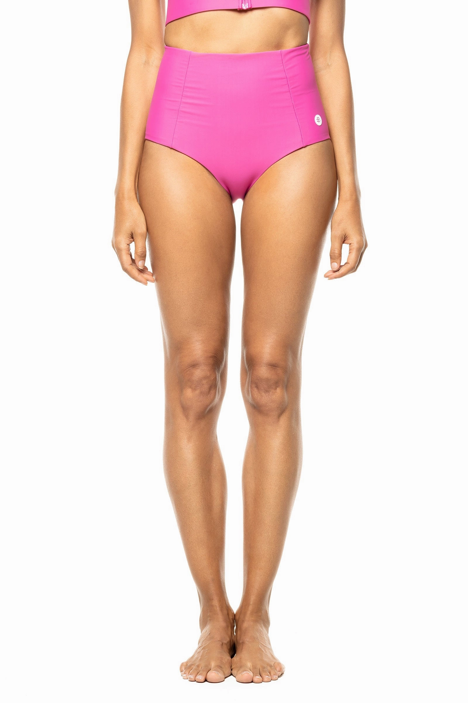Women's Ocean Sculpt High Rise Bottoms | Magnolia Pink adjustable swimsuits for women, breathable swimwear for ladies