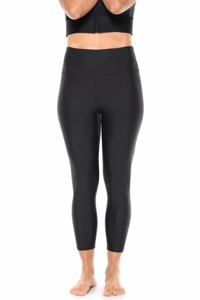 Women's Ocean Sculpt High Rise Swim Capri | Black womens athletic swimwear, performance swimwear for women