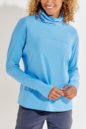 Women's Paros Sailing Tee | Clear Sky Blue womens athletic swimwear, performance swimwear for women