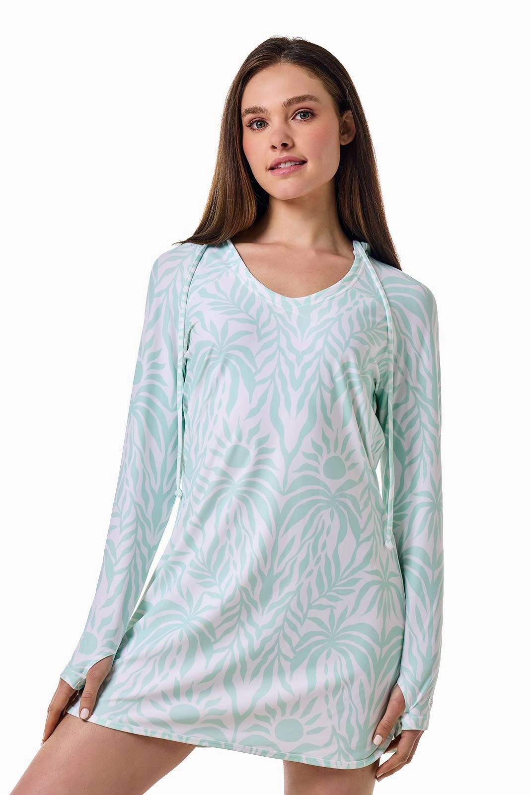 Women's Seacoast Swim Cover-Up Dress | Honeydew American Palm