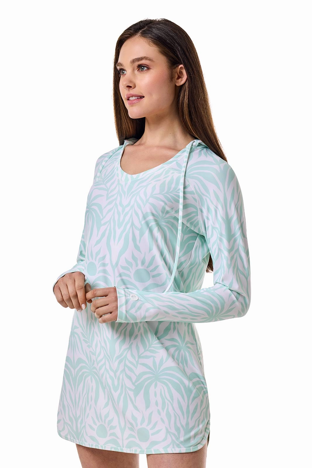 Women's Seacoast Swim Cover-Up Dress | Honeydew American Palm