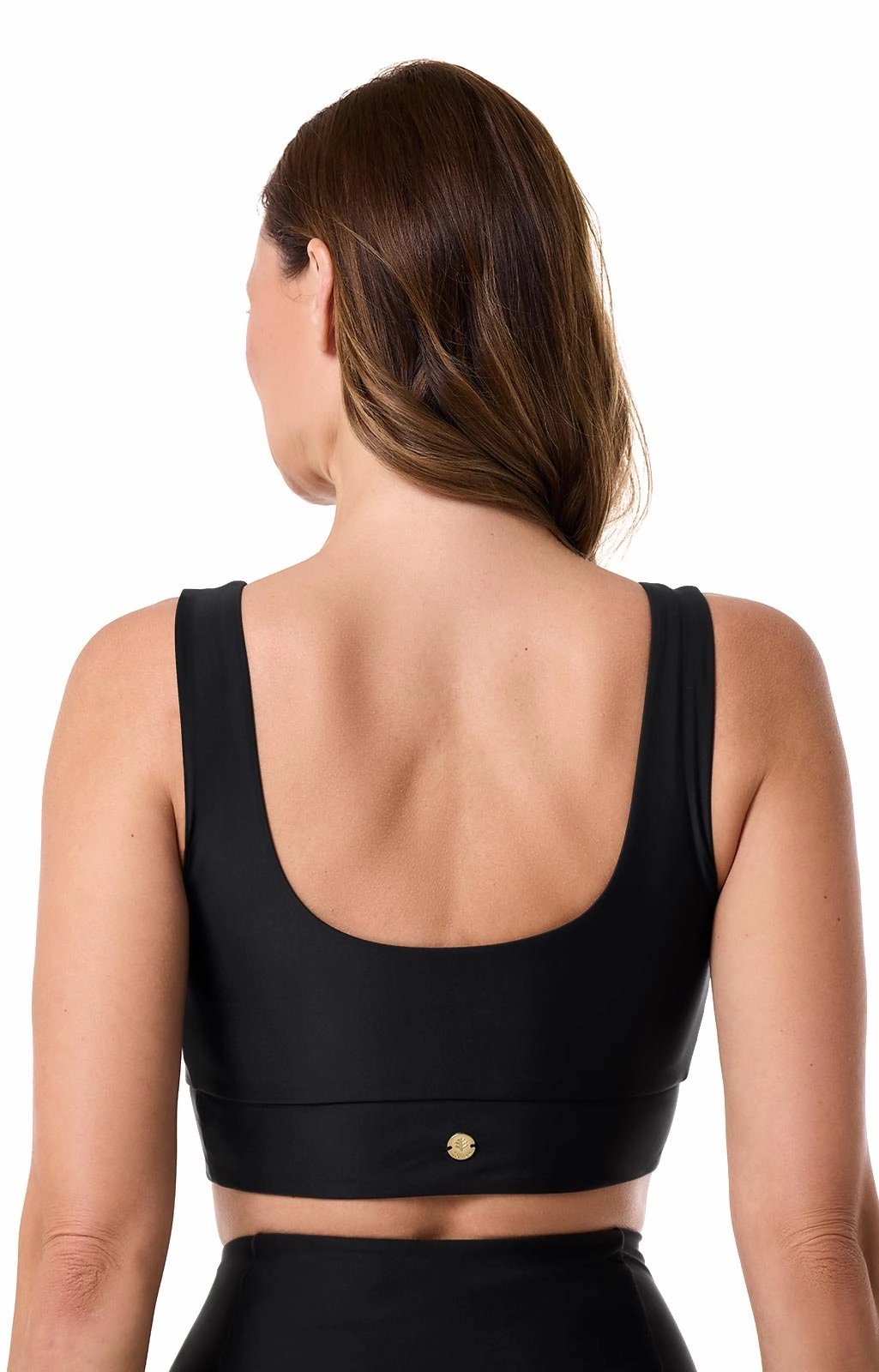 Women's Spring Garden Crop Bikini Top | Black