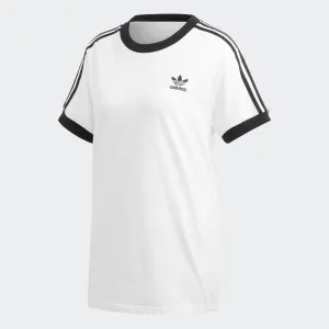 Womens Adidas Originals 3-Stripes Tee Shirt In White Black