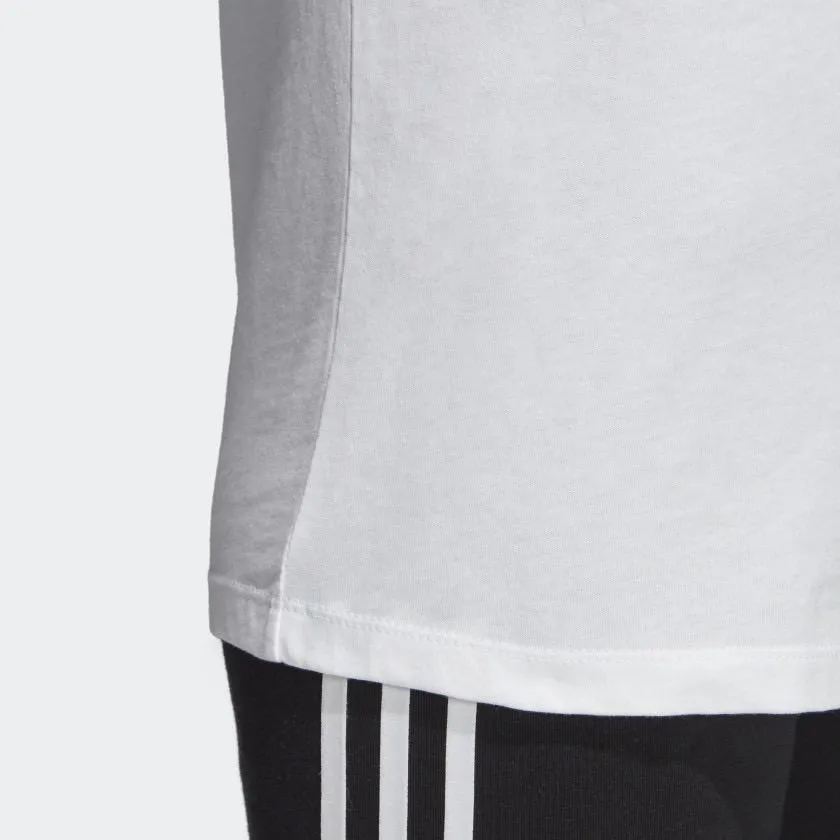 Womens Adidas Originals 3-Stripes Tee Shirt In White Black