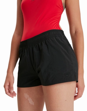 Womens Essential Watershort - Black minimalistic swimsuits women, sleek swimwear styles