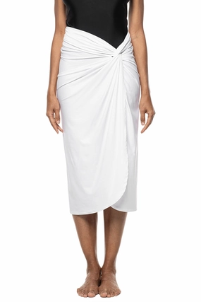 Womens North Bay Village Knot Cover-Up | White adjustable swimsuits for women, breathable swimwear for ladies