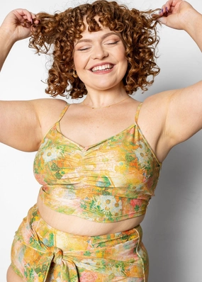Wonderland Floral | Centered Top tankini swim tops, adjustable bikini tops