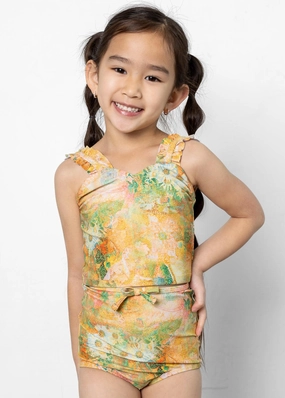 Wonderland Floral | Mini Bow Bottoms toddler girl swimwear, summer swimwear for girls