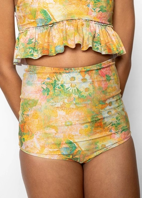 Wonderland Floral | Youth High-Waisted Bottoms toddler girl swimwear, summer swimwear for girls