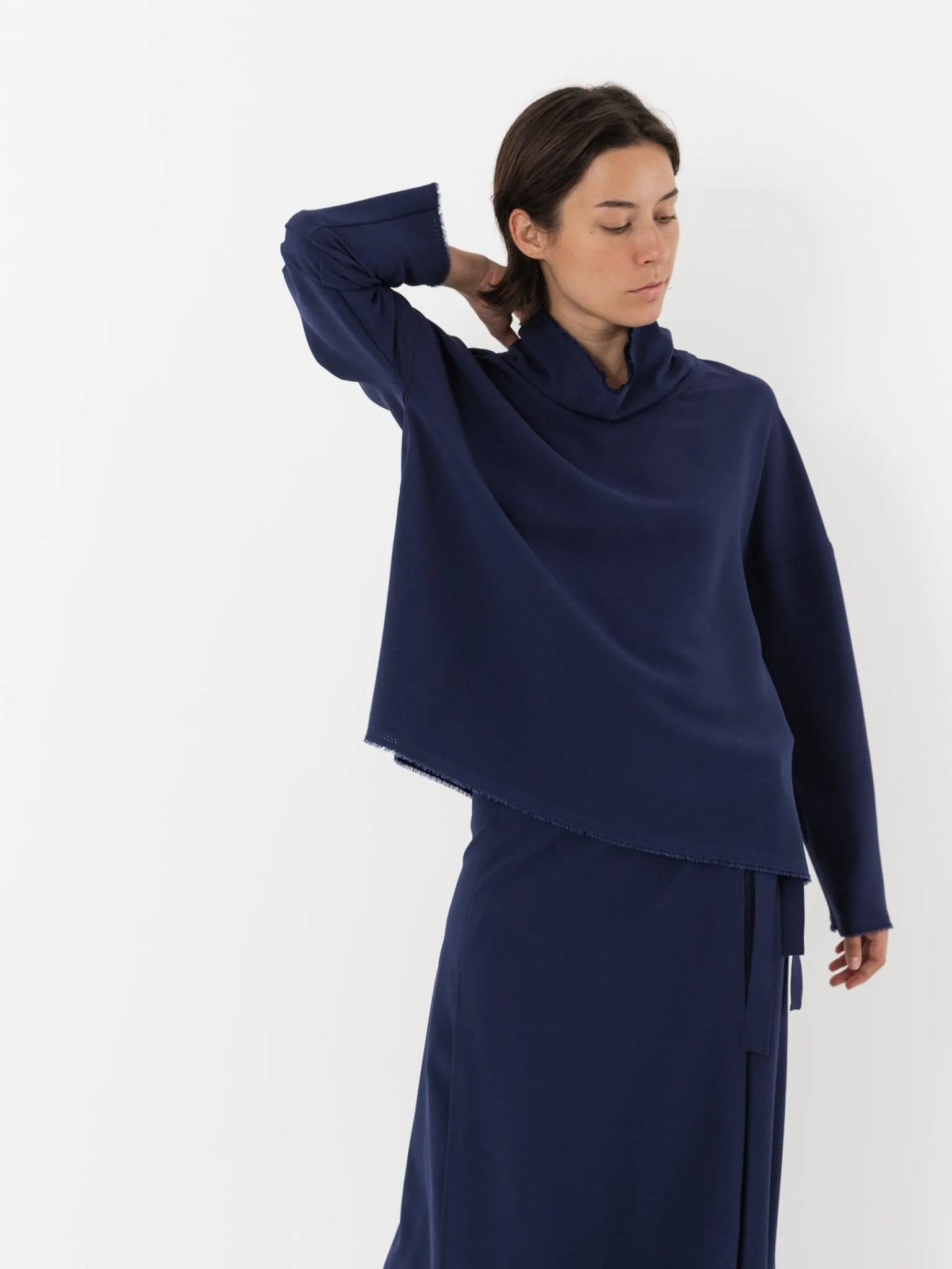 Wright   Doyle Lotura Funnel Neck Top