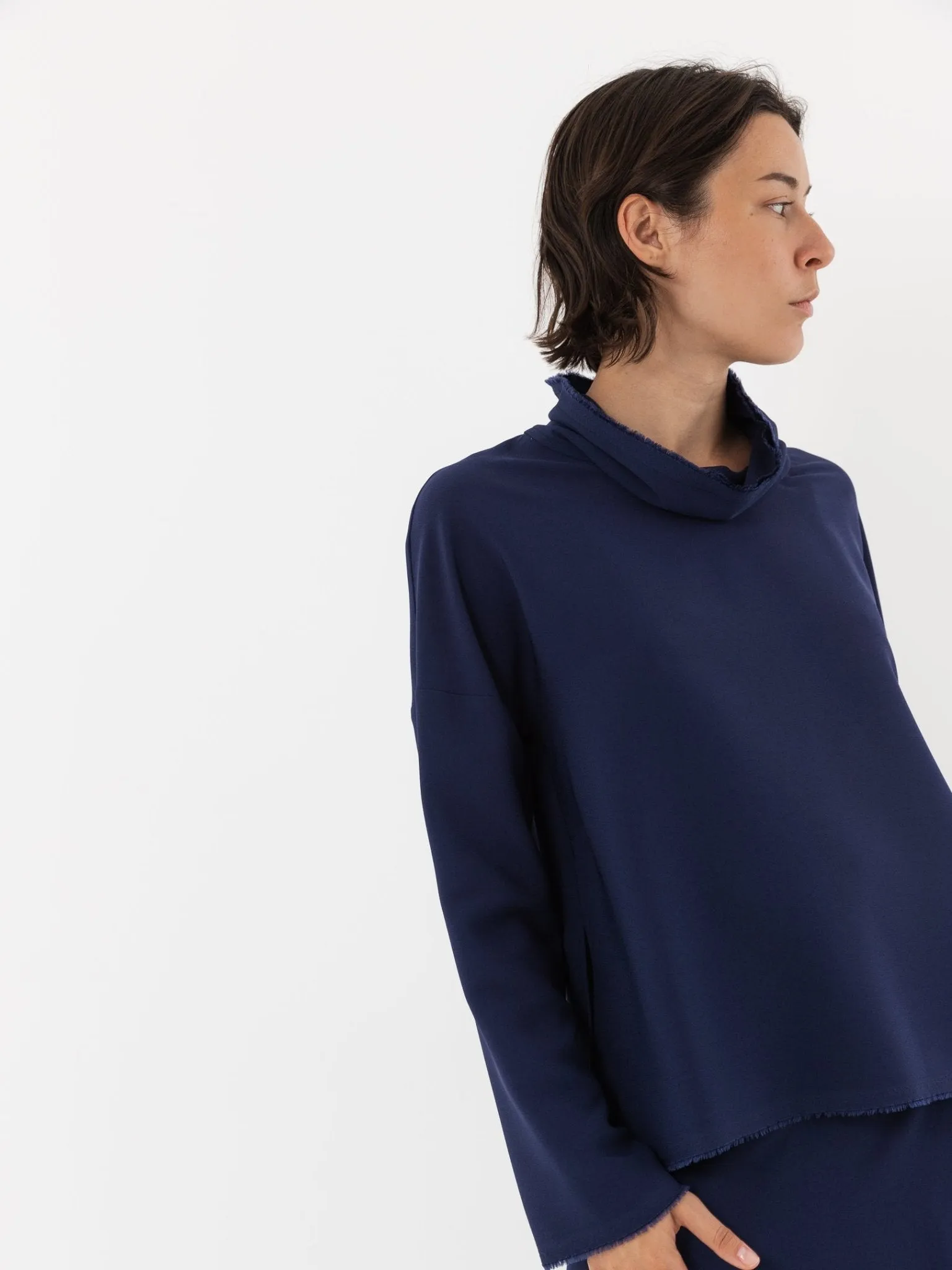 Wright   Doyle Lotura Funnel Neck Top
