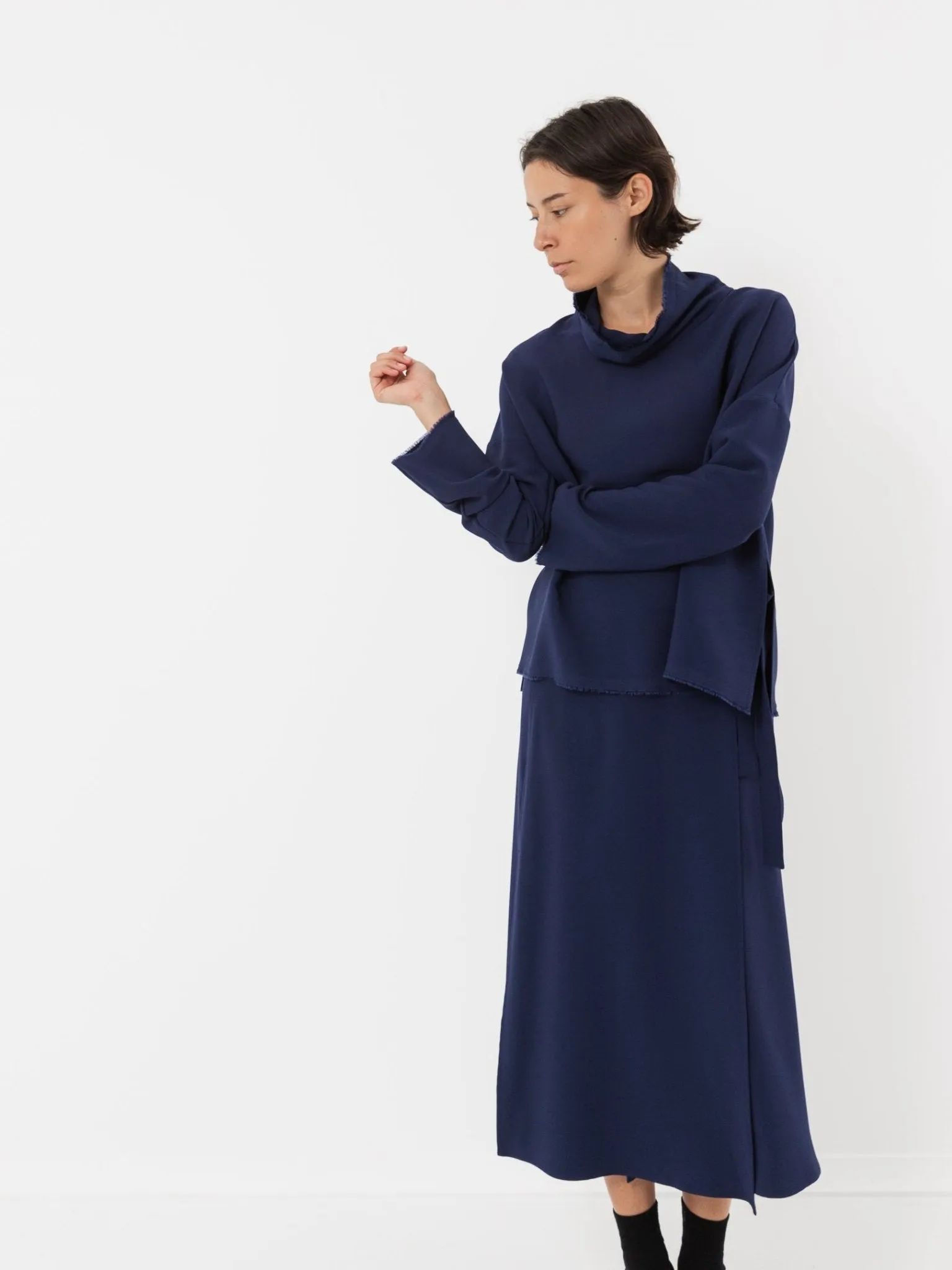 Wright   Doyle Lotura Funnel Neck Top