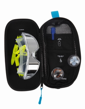 XL Mask Case - Black/Blue aqua sphere swimwear, professional aqua sphere swimsuits
