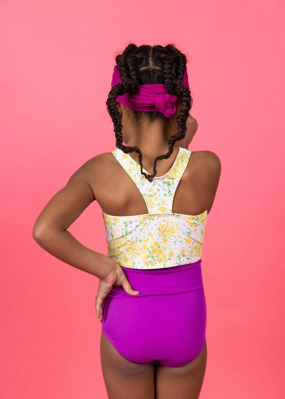 Yellow Meadow | Mini Racer Back Top