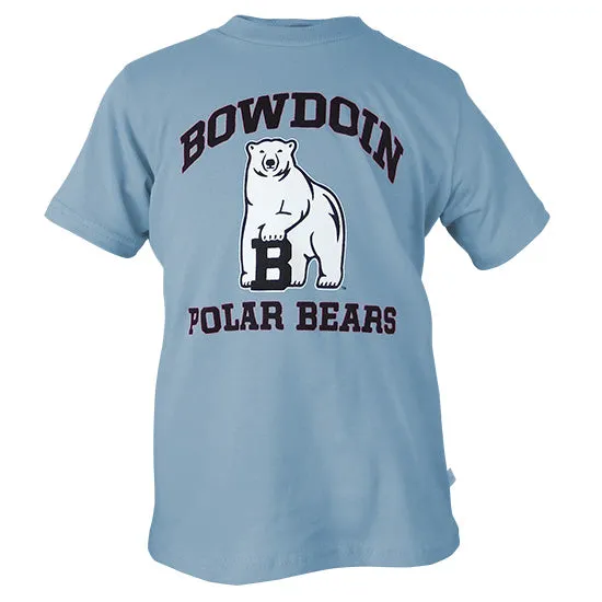 Youth Bowdoin Polar Bears Tee with Mascot from Third Street