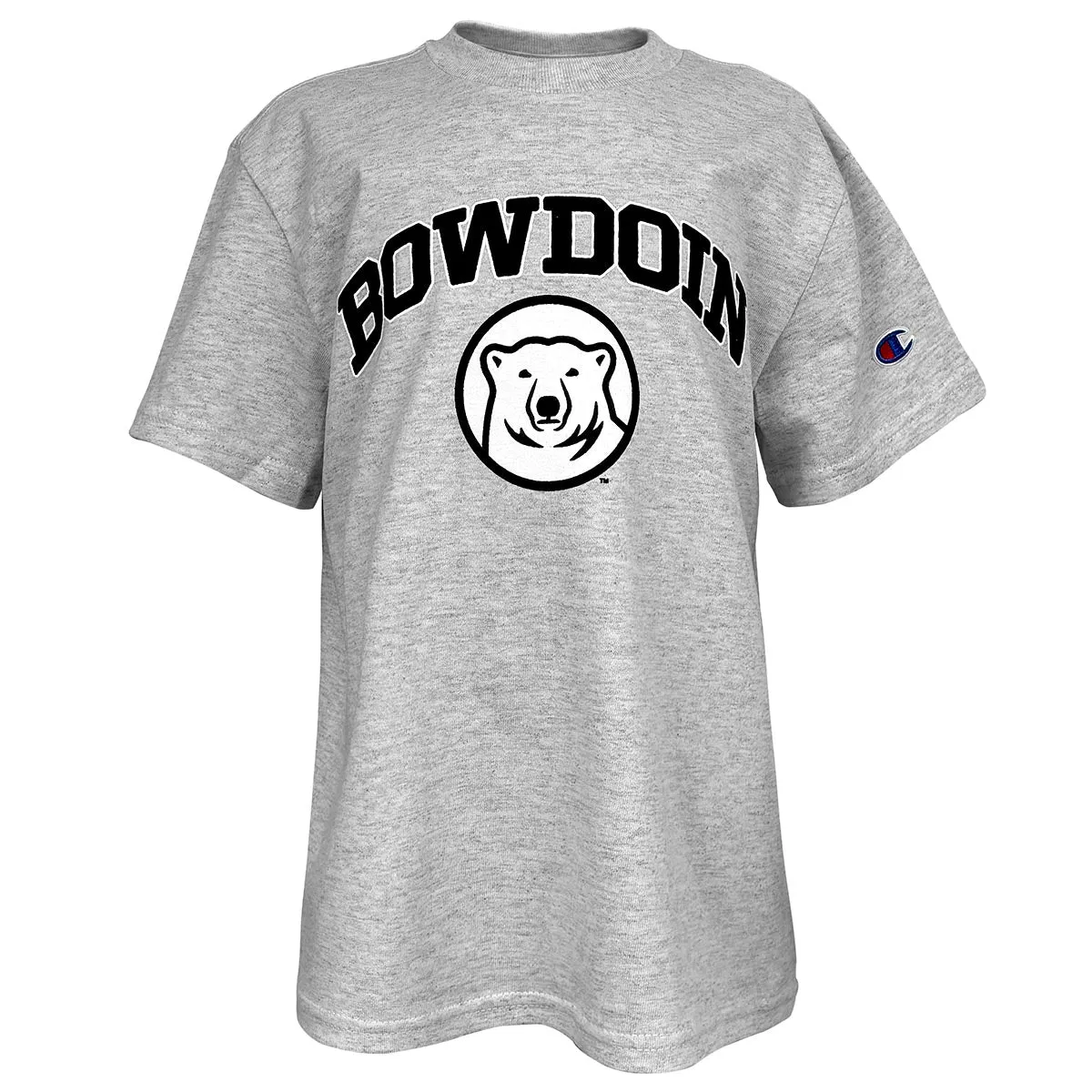 Youth Tee with Bowdoin & Mascot Medallion from Champion