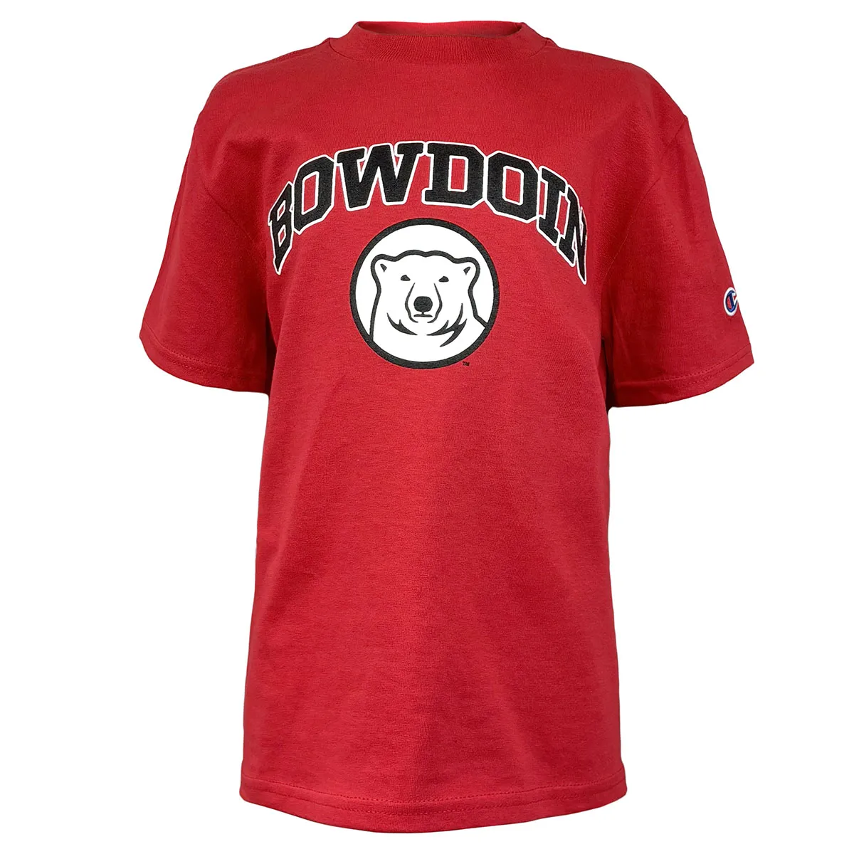 Youth Tee with Bowdoin & Mascot Medallion from Champion