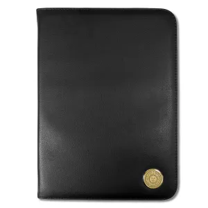 Zippered Portfolio with Gold Tone Medallion from CSI