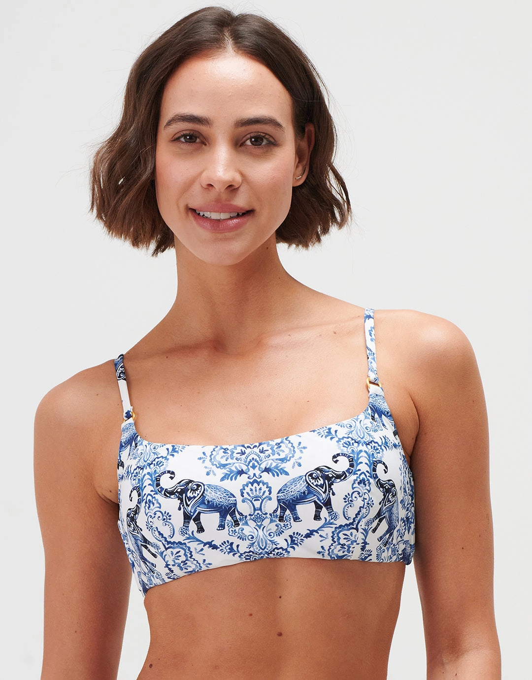 Zuri Bralette Bikini Top - Porcelain full coverage swim tops, cute bikini tops