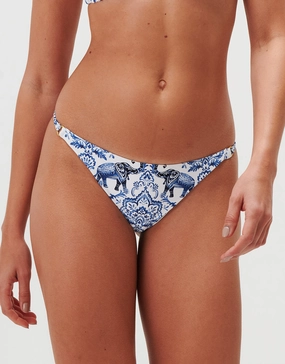 Zuri Ring Detail Bikini Pant - Porcelain adjustable swim bottoms women, flattering bikini bottoms
